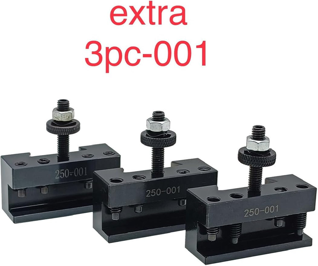 9 PCS 250-000 Quick Change Tool Post Set With Tool Holders For Mini Lathe Swing Dia 6-9". (0XA-9PC)