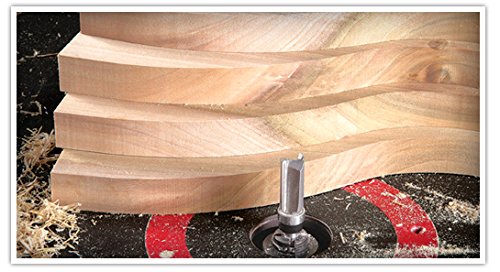 Amana Tool 45460-3US Carbide Tipped Flush Trim Plunge Template Up Shear Angle 1/2 D x 1 Inch CH x 1/4 SHK w/Upper Ball Bearing Router Bit