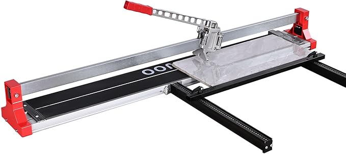 48inch Manual Tile Cutting Machine Wide Aluminum Bottom Plate Single Slide Rail Adjustable Ceramic Porcelain Tile Cutter Heavy Duty 1200mm