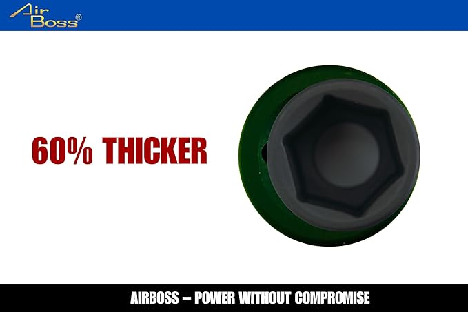 Airboss AW-342GL 1" Impact Wrench & 33M 90L CR-MO Deep Socket