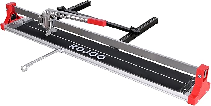 48inch Manual Tile Cutting Machine Wide Aluminum Bottom Plate Single Slide Rail Adjustable Ceramic Porcelain Tile Cutter Heavy Duty 1200mm