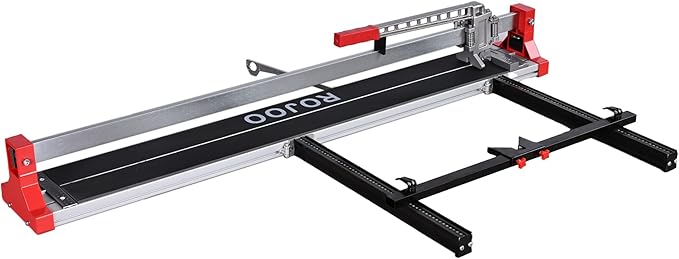 48inch Manual Tile Cutting Machine Wide Aluminum Bottom Plate Single Slide Rail Adjustable Ceramic Porcelain Tile Cutter Heavy Duty 1200mm
