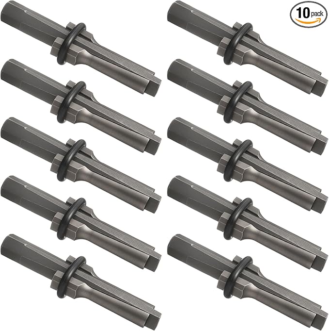 10 Pack Rock Splitting Wedges 5/8" Wedge and Feathers Shims Set, Heavy Duty Stone Splitter Tools for Granite, Concrete, Marble