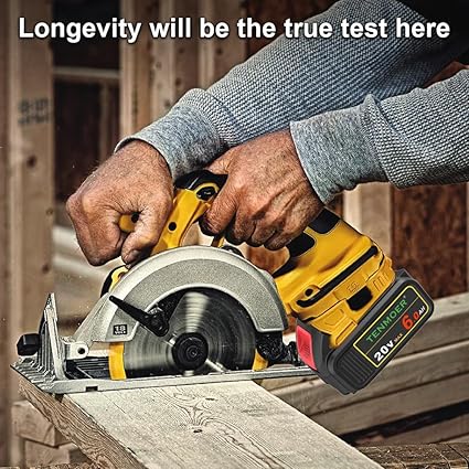 4-Pack 6AH Compatible with Dewalt 20V Battery Replace for DCB201 DCB203 DCB204 DCB206 DCB208 Apply to Dewalt Cordless Tools