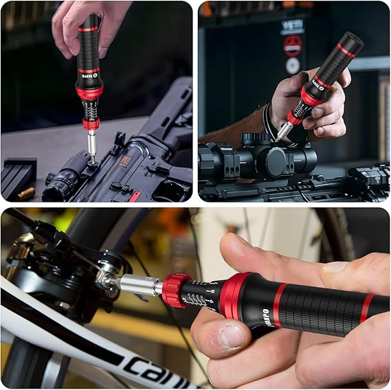 1/4" Torque Screwdriver Set, 64 Pieces 10–80 in-lb Inch Pound Torque Wrench Screwdriver Kit with T-Bar & S2 Bits – Precision Tool for Optics, Electronics, Smart Locks & DIY Repair