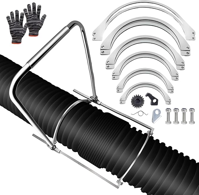 200-600mm HDPE Corrugated Pipe Tensioner，Heavy Duty Universal Pipe Clamp Tool，Manual Docking Pipeline Installation Tool, for Drainage Sewer Construction
