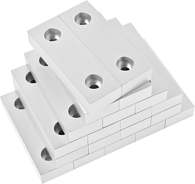 10 Sets(20Pcs) Aluminum Soft Jaws Set, 6 inch Vise Jaws 6" x 2" X 1",10Set Vise Soft Jaws Fit to 6" Kurt Vise Jaws,