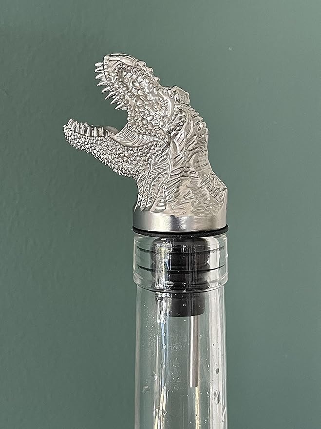 T-Rex Wine Aerator Pourer Spout – Funny Dinosaur Wine Gift for Men & Women – Novelty Animal Wine Accessory for Parties & Home Bar
