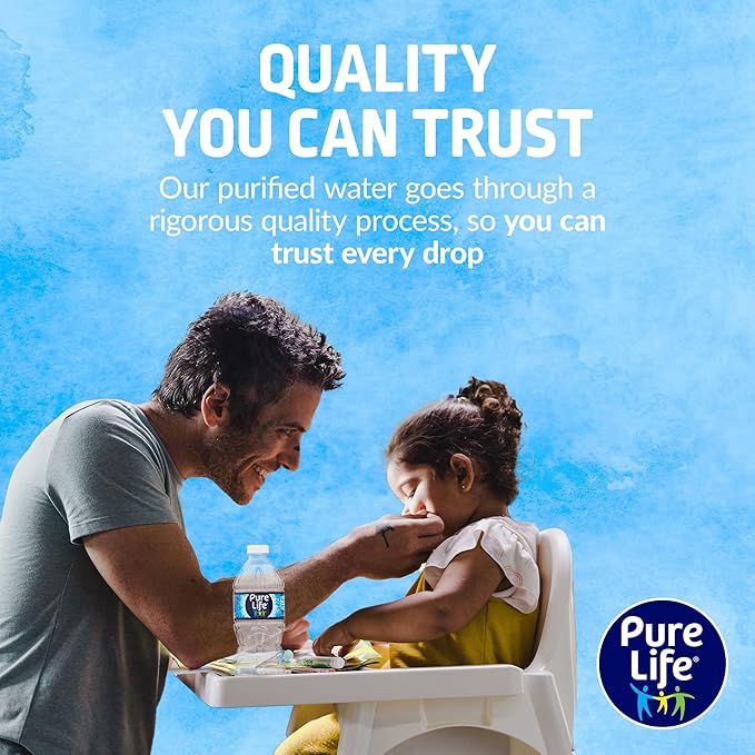 Pure Life Purified Water Bottles, 12 Pack - Still Bottled Water Enhanced with Minerals for a Crisp Taste, Plastic Bottles - 16.9 Fl oz