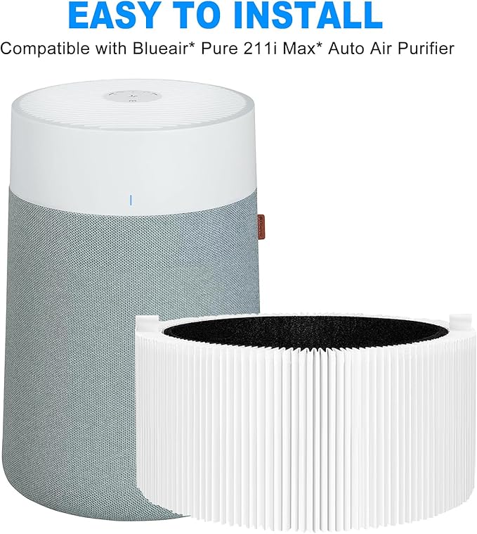 211i MAX Replacement filter Compatible with BLUEAIR Blue Pure 211i Max Air Purifier F2MAX,H13 True HEPA 2-in-1,2Pack,by HODSEUKIN.