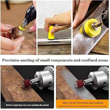 1 Inch Sanding Discs 334 PCS for Dremel - Alumina Hook & Loop Wet/Dry Sandpaper 60-10000 Grit, Rotary Tool Accessories Kit with Backing Pad