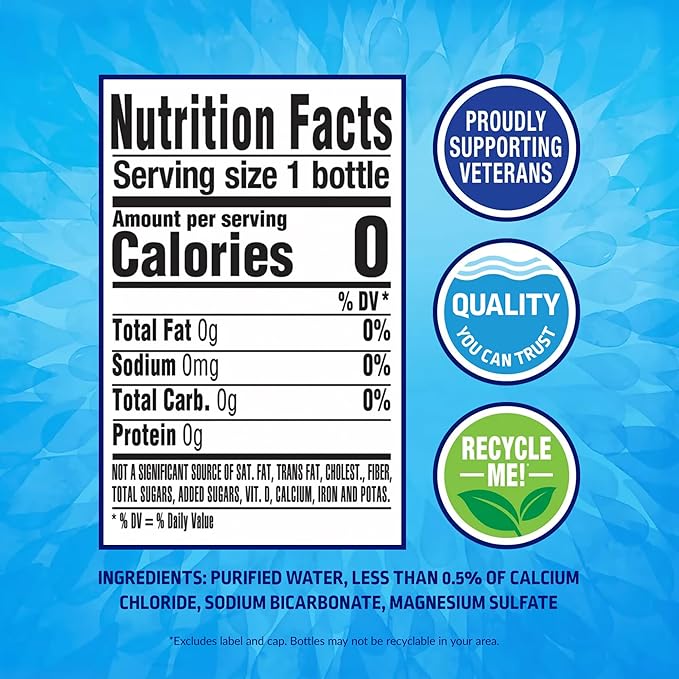 Pure Life Purified Water Bottles, 12 Pack - Still Bottled Water Enhanced with Minerals for a Crisp Taste, Plastic Bottles - 16.9 Fl oz