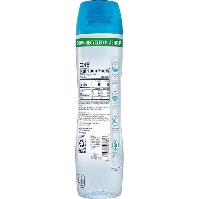 Core Hydration Perfectly Balanced Water, 30.4 fl oz bottle (Pack of 12)